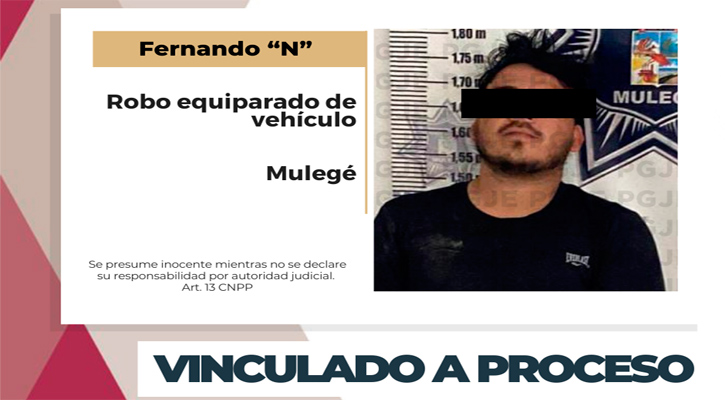 Vinculado a proceso por robo equiparado de vehículo en Mulegé Pueblo