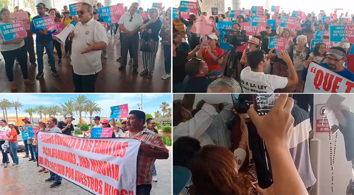 Ciudadanos se manifiestan en Palacio de Gobierno para pedir el veto de “Ley Trans Infantil” Ciudadanos se manifiestan en Palacio de Gobierno para pedir el veto de “Ley Trans Infantil”