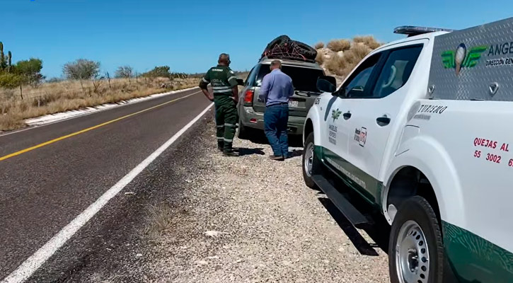 Recomienda Ángeles Verdes mayor precaución al conducir por mal estado de la carretera Transpeninsular