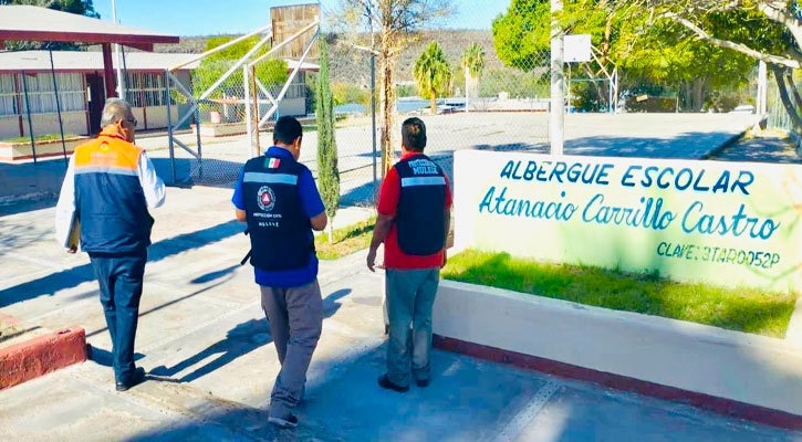 Supervisan refugios temporales de BCS