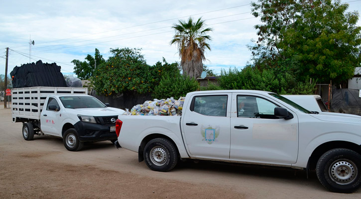 Distribuye Protección Civil de La Paz insumos en Delegaciones, ante eventual incomunicación por lluvias