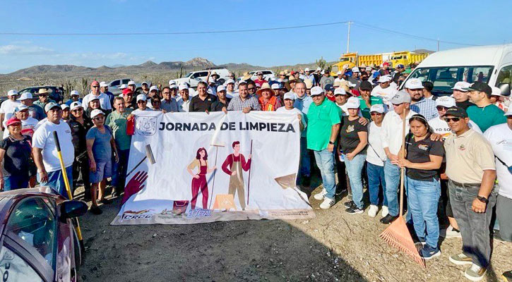 Realiza gobierno de BCS y sectores sociales jornada de limpieza en Los Cabos
