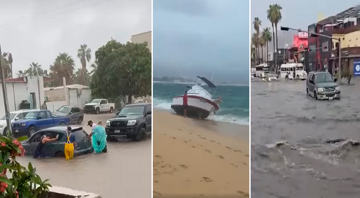 Primer chubasco inunda Los Cabos; lluvias ligeras en otras zonas del sur de BCS