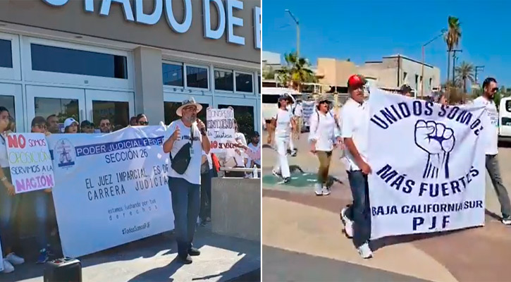 Personal del PJF con respaldo de organizaciones y profesionistas se manifestaron en el Congreso del Estado
