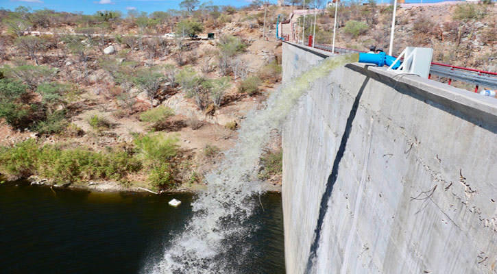 Realizan pruebas de operatividad en la presa de la Buena Mujer Realizan pruebas de operatividad en la presa de la Buena Mujer
