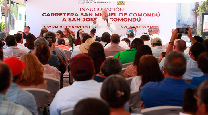Entregó el Gobernador pavimentación entre San José y San Miguel de Comondú