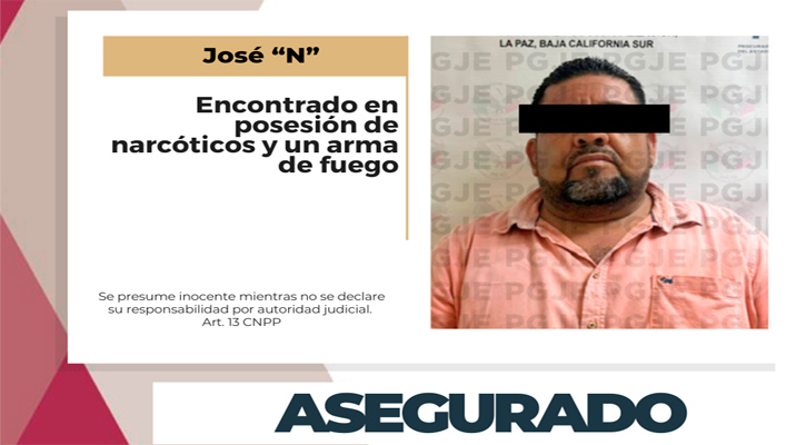 Aseguran a sujeto con 1,370 dosis de metanfetamina en La Paz