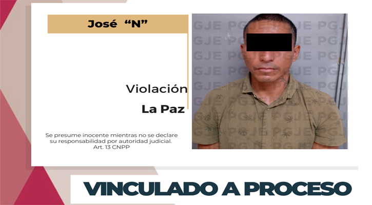 Vinculado a proceso y prisión preventiva por 2 cargos de violación en La Paz