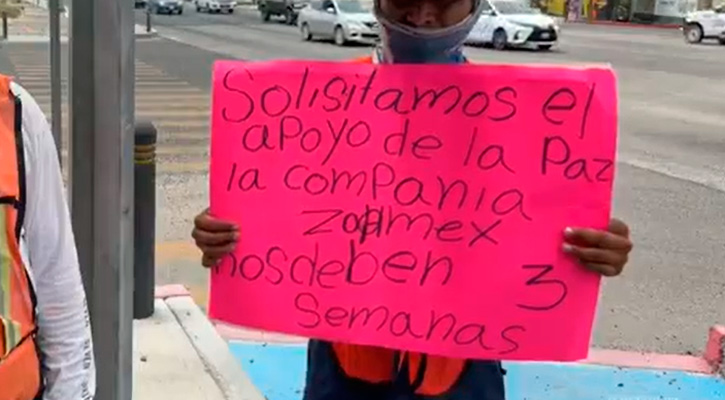 Se entregará es mes El Piojillo, dice Alcaldesa de La Paz; trabajadores siguen pidiendo dinero en la calle