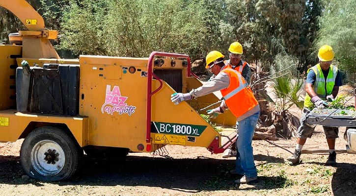 Establecen en el Eco Parque de La Paz nueva dinámica para generar mulch