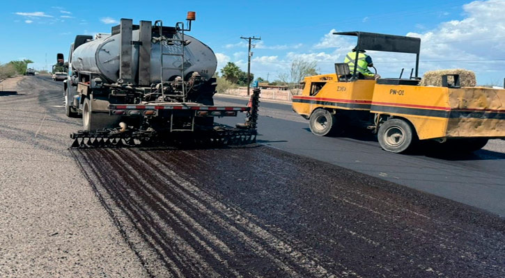 Llevan un 50% de avance los trabajos de reencarpetado de la carretera Insurgentes a Zaragoza Llevan un 50% de avance los trabajos de reencarpetado de la carretera Insurgentes a Zaragoza