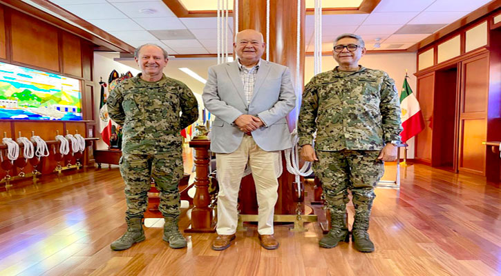 Fortalecen lazos de coordinación el gobierno de BCS y la Secretaría de Marina Fortalecen lazos de coordinación el gobierno de BCS y la Secretaría de Marina