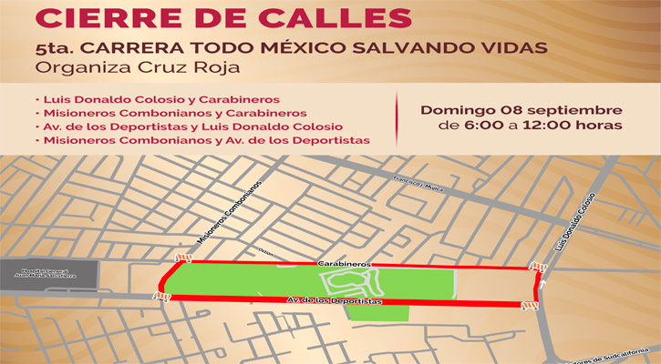 Cerrarán a la circulación este domingo la avenida De los Deportistas en La Paz Cerrarán a la circulación este domingo la avenida De los Deportistas en La Paz