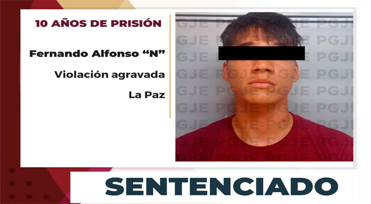 Sentenciado a 10 años en prisión responsable de violación en agravio de una niña en La Paz