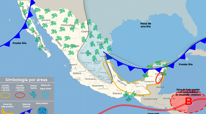 Frente frío refrescará a BCS; La Paz y Los Cabos no pasarán de los 34°
