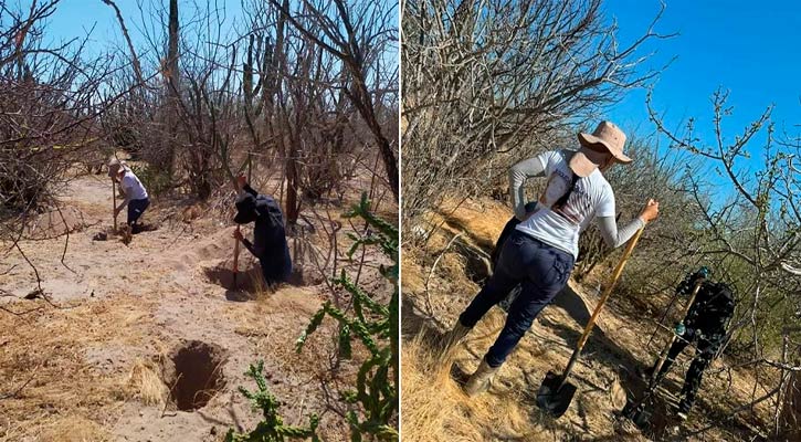 Cinco restos humanos sumaron fosas localizadas en La Paz; sigue la búsqueda
