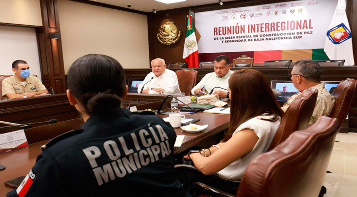 Presidió el Gobernador sesión de la Mesa Interregional de Seguridad de BCS