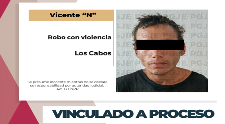 Vinculado a proceso por robo con violencia en SJC