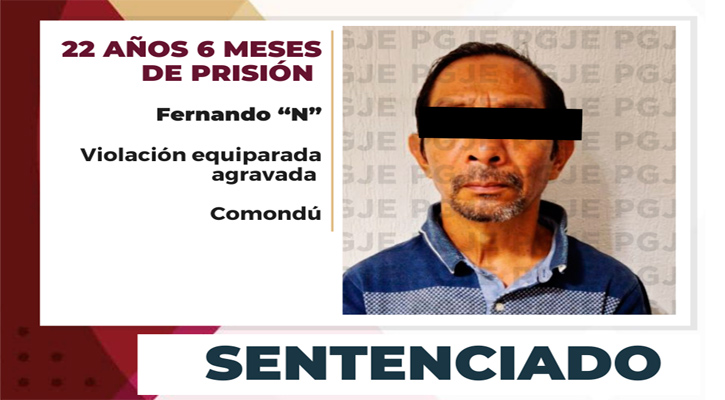 Sentenciado a más de 22 años de prisión por violación equiparada agravada en Constitución Sentenciado a más de 22 años de prisión por violación equiparada agravada en Constitución