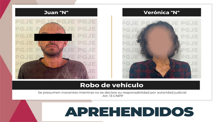 Aprehenden a imputados de robo de vehículo en SJC