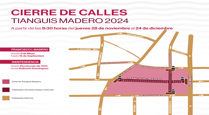 Realizarán cierre de vialidades en La Paz por tradicional Tianguis Madero 2024