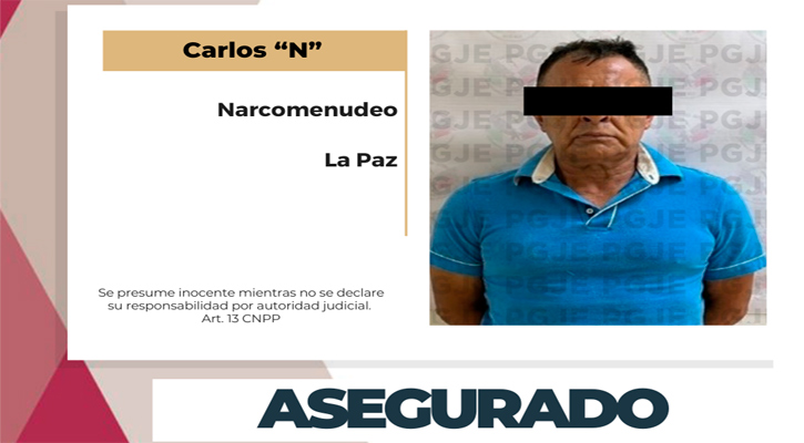 Aseguran a un sujeto en posesión de 3 mil dosis de metanfetamina en La Paz Aseguran a un sujeto en posesión de 3 mil dosis de metanfetamina en La Paz