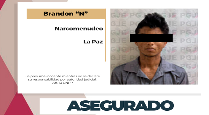 Aseguran a hombre en posesión de metanfetamina en La Paz