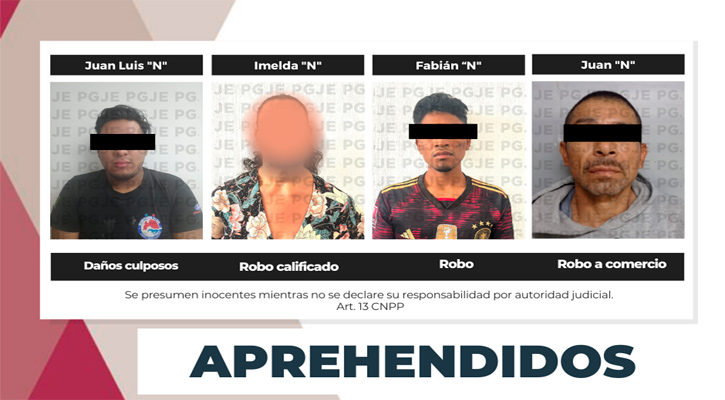 Aprehendidos por su probable relación en diversos delitos en CSL, SJC y La Paz