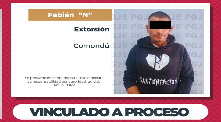 Vinculado a proceso y prisión preventiva contra imputado por extorsión Constitución