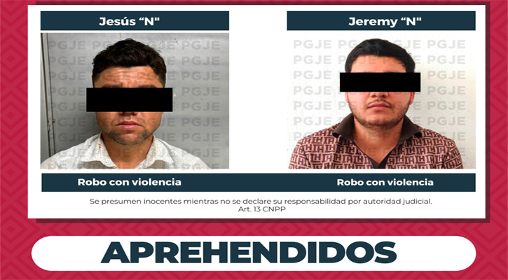 Aprehenden por robo con violencia en SJC y La Paz Aprehenden por robo con violencia en SJC y La Paz