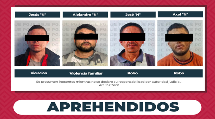 Cumplimentan 4 mandamientos judiciales por diversos delitos