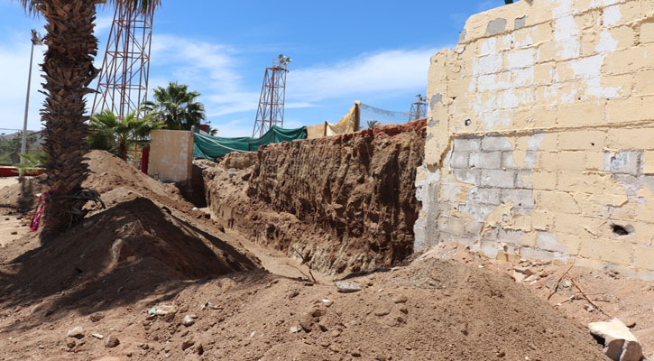 Inicia rehabilitación de muro de contención de estadio de beisbol en CSL