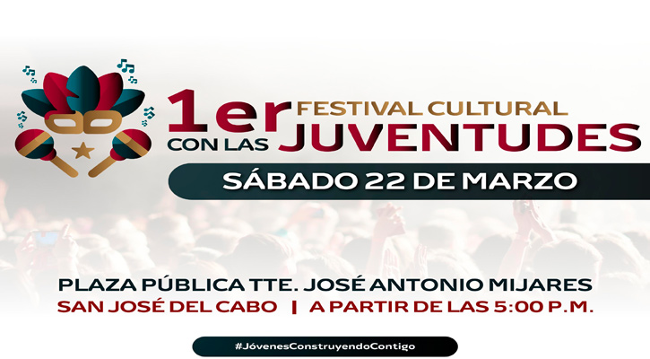 Invitan a participar en el Primer Festival Cultural con las Juventudes; será el 22 de marzo
