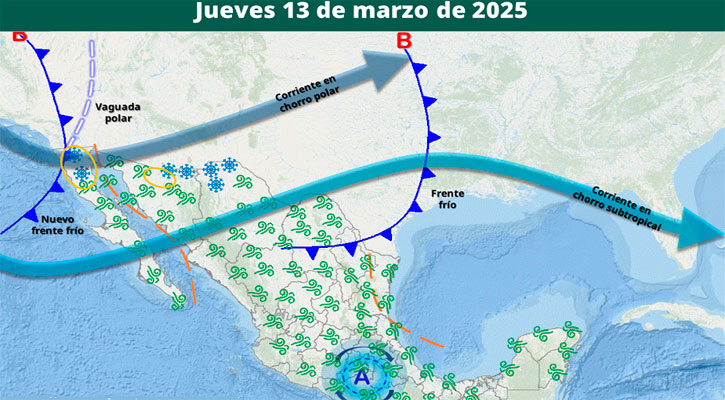 Se espera otro frente frío, lluvias aisladas y viento en regiones de BCS esta semana Se espera otro frente frío, lluvias aisladas y viento en regiones de BCS esta semana