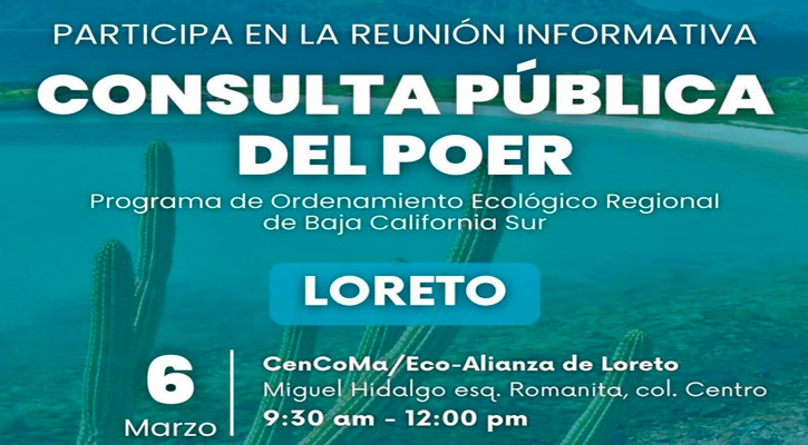 Convocan a participar en consulta para elaborar Programa de Ordenamiento Ecológico Regional en Loreto Convocan a participar en consulta para elaborar Programa de Ordenamiento Ecológico Regional en Loreto