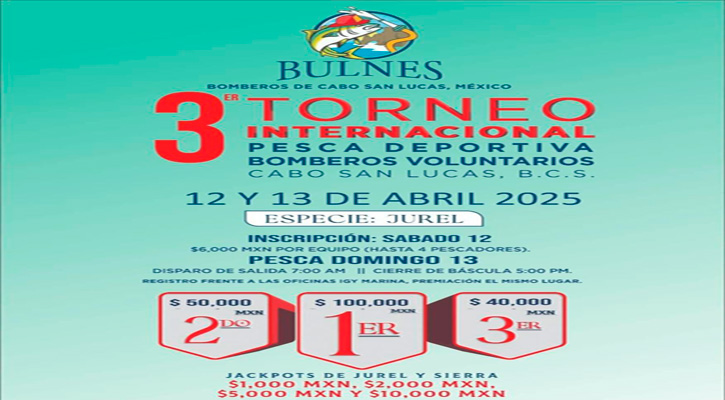 Torneo de pesca de Bomberos de CSL prioriza el respeto a las ballenas en costas de Los Cabos