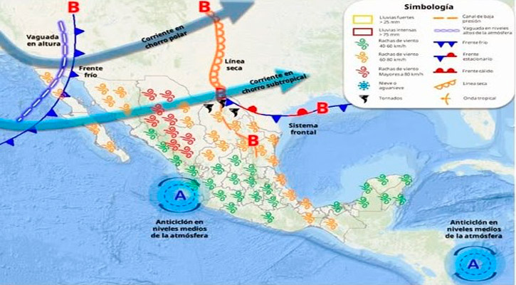 Abril llega con frente frío a BCS; temperatura descendería a los 5°