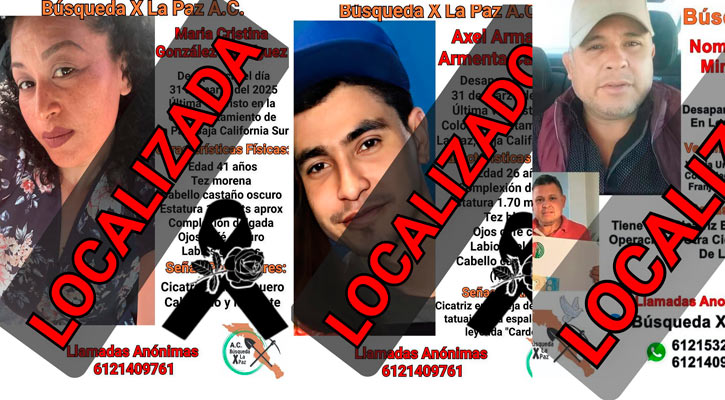 Identifican a tres cuerpos de personas desaparecidas en La Paz