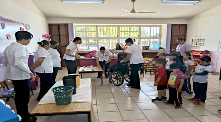 Fortalecen estudiantes de Enfermería de la UABCS su compromiso social con prácticas comunitarias en jardín de niños