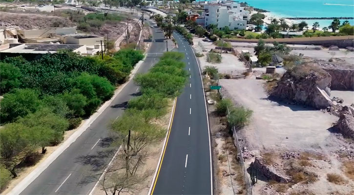 Concluyó primera etapa de rehabilitación de la carretera La Paz a Pichilingue