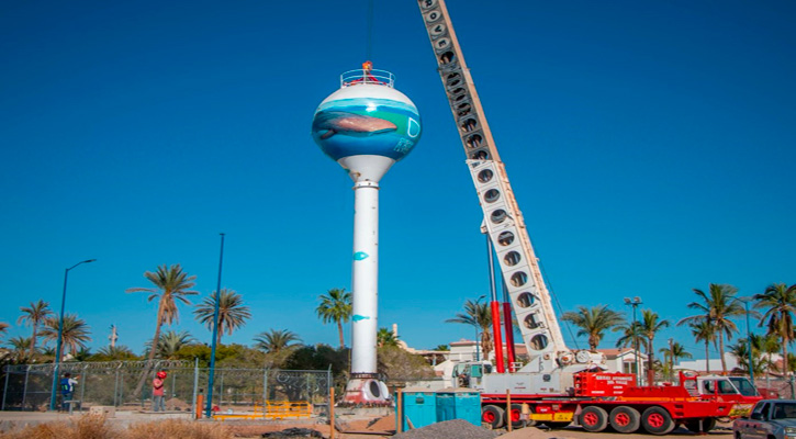 Instalan tanque elevado de agua potable en La Paz
