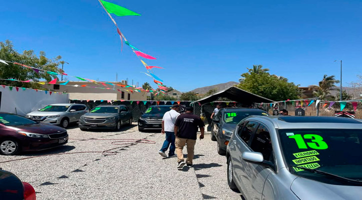 Aplican 4 actas circunstanciadas y un citatorio en operativo en yardas automotrices en Los Cabos