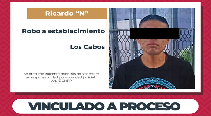 Vinculado a proceso por robo a establecimiento comercial abierto en CSL