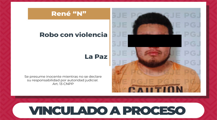Quedó en prisión preventiva por robo con violencia en La Paz