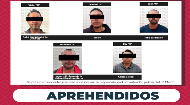 Aprehenden a 5 hombres por diversos delitos en Guerrero Negro, Loreto y SJC