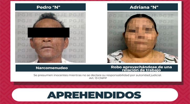 Aprehenden a 2 personas por diversos delitos en La Paz y San José del Cabo