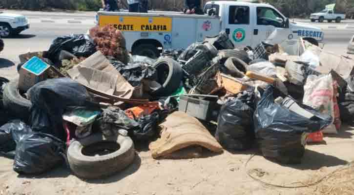 Recolectan más de 11 toneladas de residuos en playas de La Paz