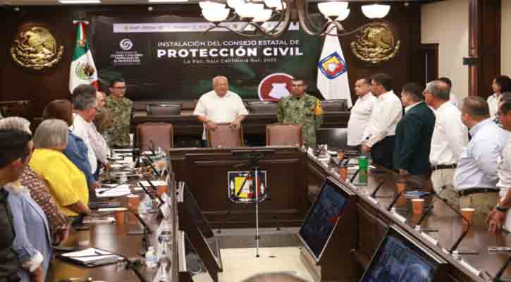 Instaló el gobernador Víctor Castro el Consejo Estatal de Protección Civil de BCS