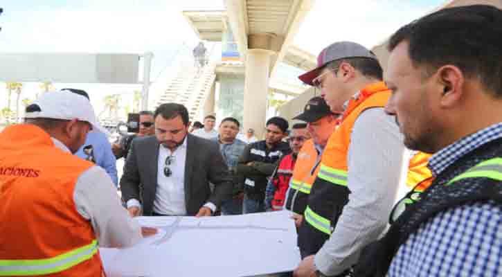 Realiza alcalde Christian Agúndez análisis técnico ante inicio de obras de paso a desnivel en glorieta de Fonatur; invertirán más de 400 mdp