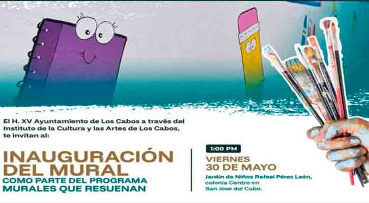 Hoy se inaugura el mural en jardín de niños Rafael Pérez en SJC